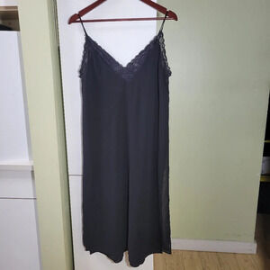 ❤️ 3 For $35 zara lace trim spaghetti  strap slinky slip dress chemises small